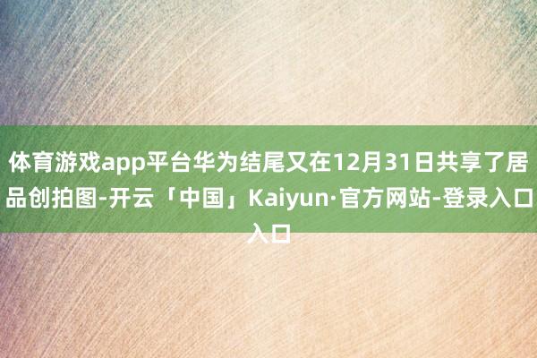 体育游戏app平台华为结尾又在12月31日共享了居品创拍图-开云「中国」Kaiyun·官方网站-登录入口