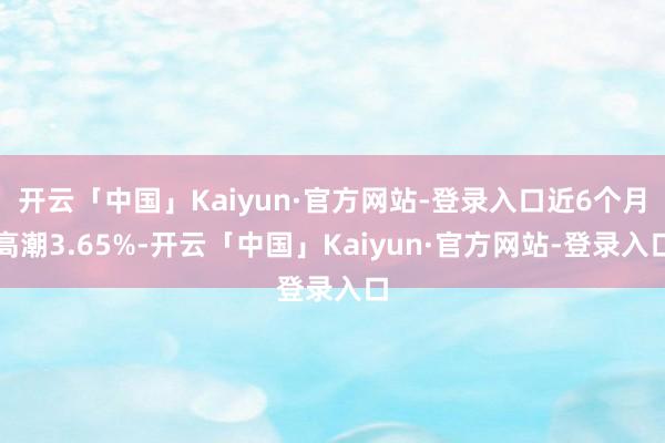 开云「中国」Kaiyun·官方网站-登录入口近6个月高潮3.65%-开云「中国」Kaiyun·官方网站-登录入口