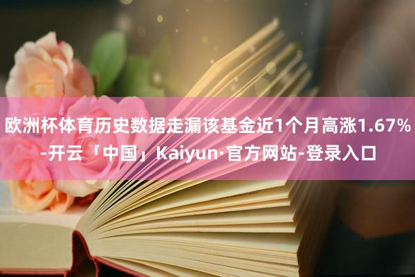 欧洲杯体育历史数据走漏该基金近1个月高涨1.67%-开云「中国」Kaiyun·官方网站-登录入口