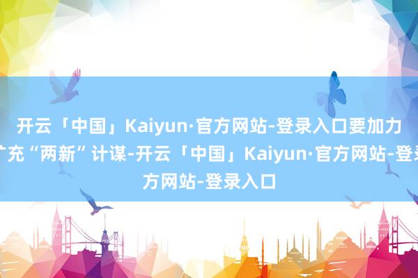 开云「中国」Kaiyun·官方网站-登录入口要加力扩围扩充“两新”计谋-开云「中国」Kaiyun·官方网站-登录入口